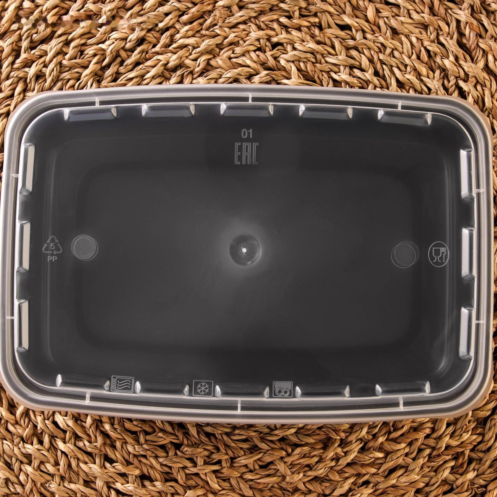 Контейнер с крышкой, 830 мл, 1-секционный