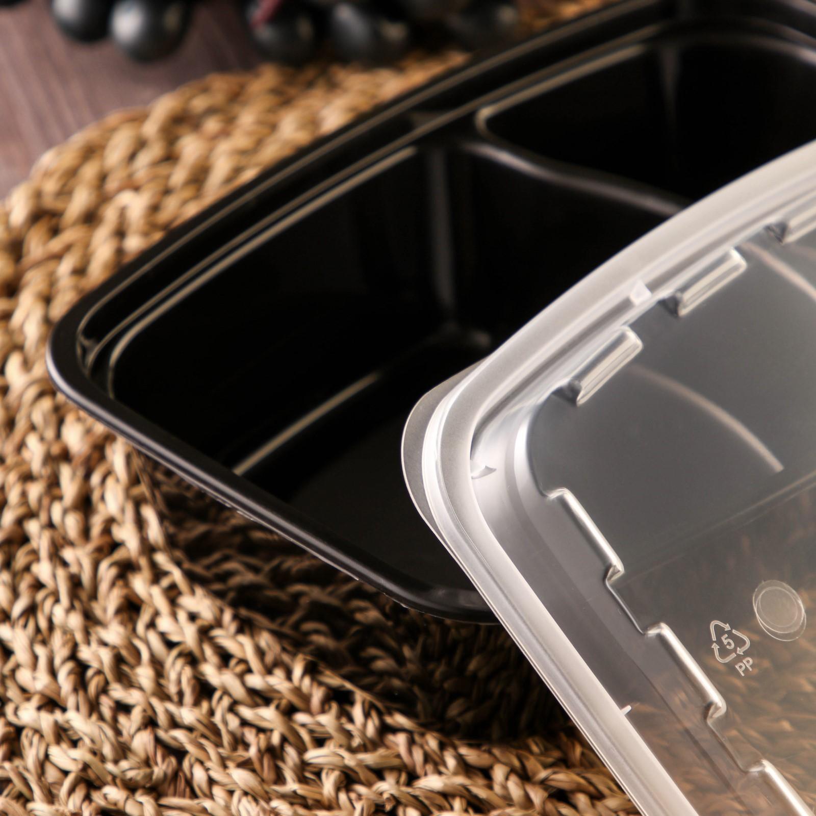 Контейнер с крышкой, 830 мл, 2-секционный