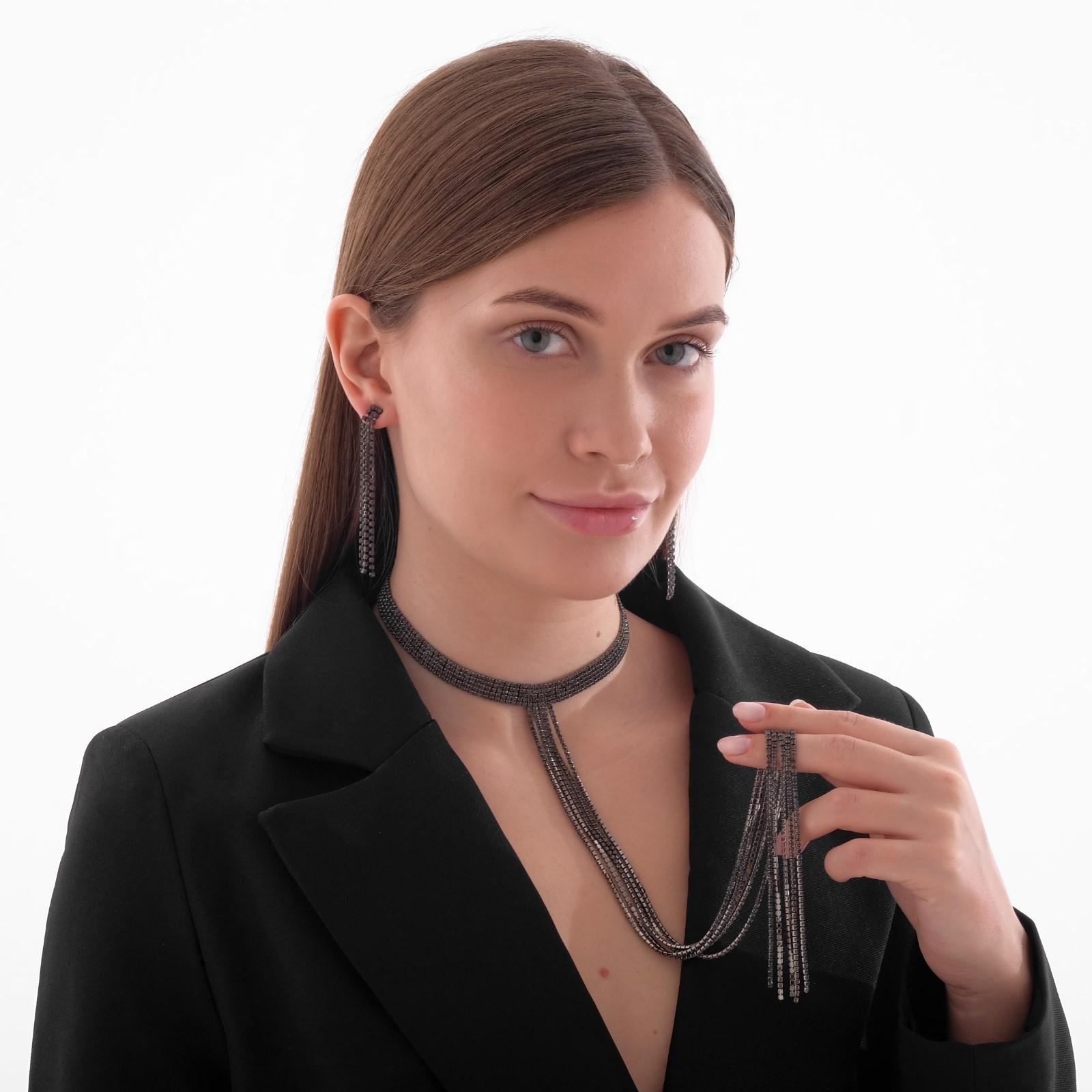 Набор 2 предмета: серьги, колье 