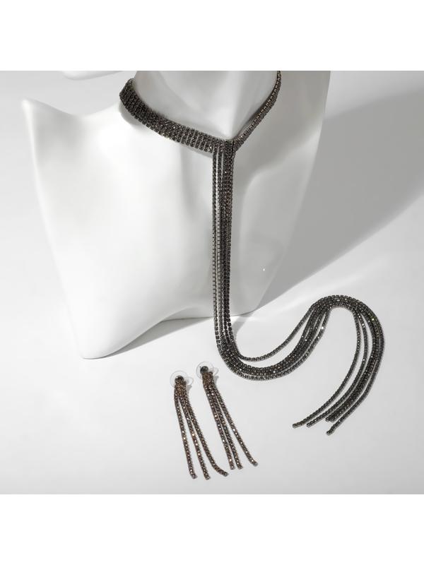 Набор 2 предмета: серьги, колье 