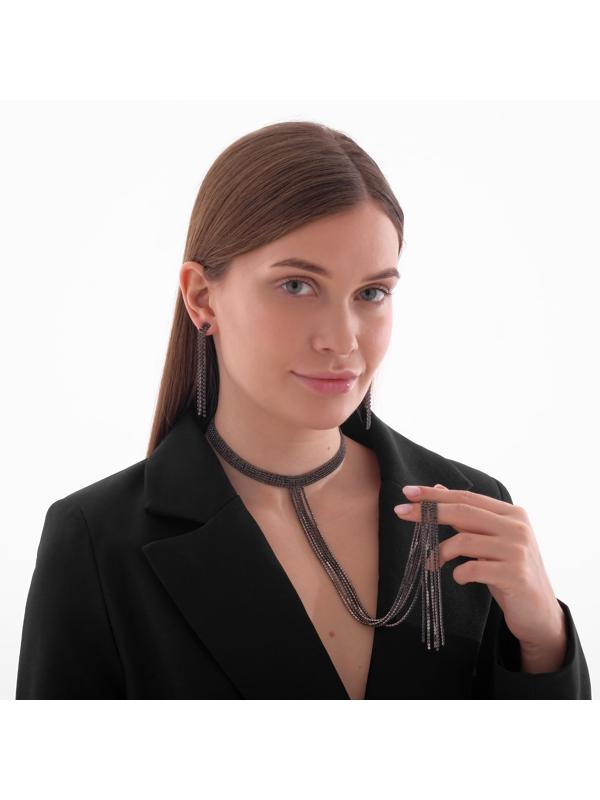 Набор 2 предмета: серьги, колье 