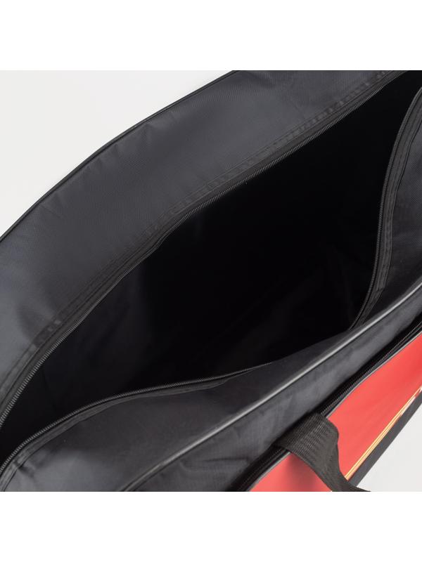 Сумка спортивная, отдел на молнии, наружный карман, цвет чёрный/красный