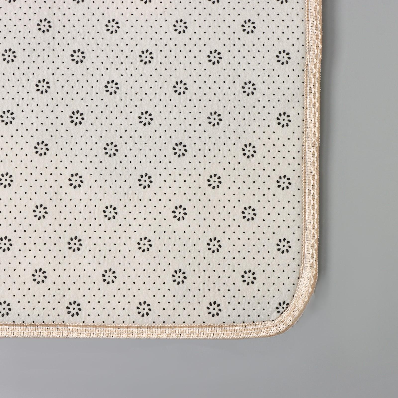 Коврик для ванной Доляна «Пушистик. Зиг-заг», 40×60 см, цвет коричневый