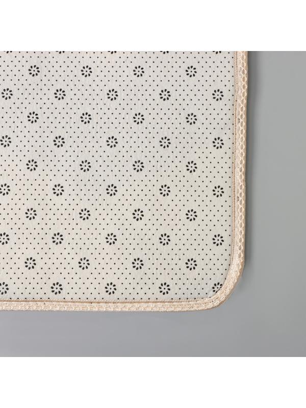 Коврик для ванной Доляна «Пушистик. Зиг-заг», 40×60 см, цвет коричневый