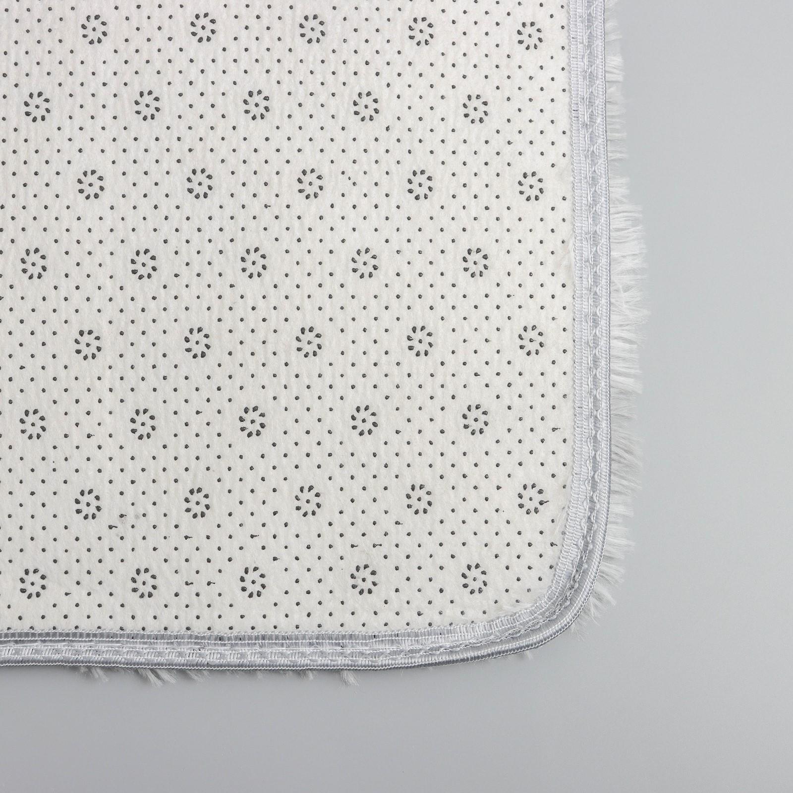 Коврик для ванной Доляна «Пушистик», 40×60 см, цвет серый