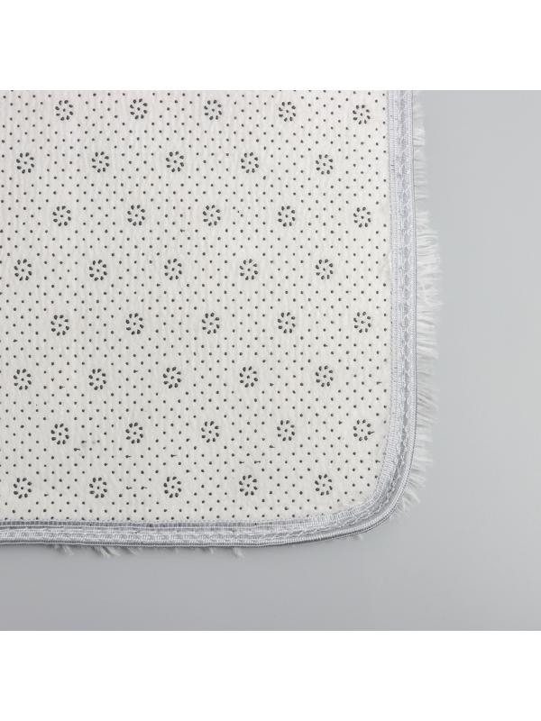 Коврик для ванной Доляна «Пушистик», 40×60 см, цвет серый