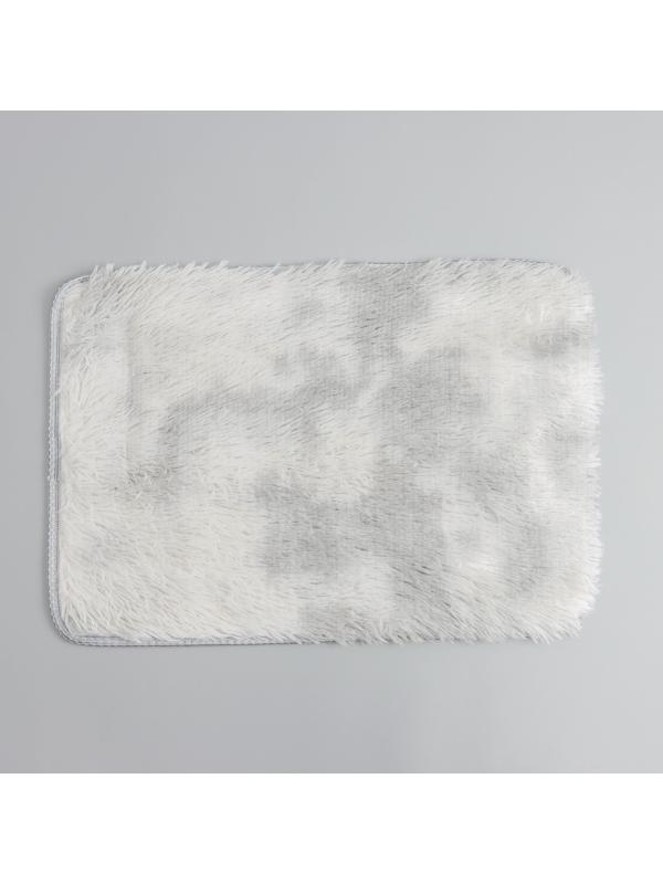 Коврик для ванной Доляна «Пушистик», 40×60 см, цвет серый