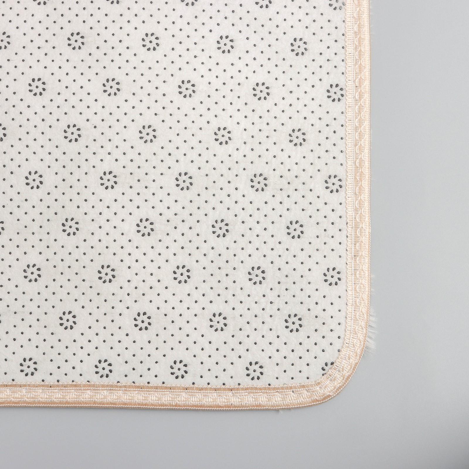 Коврик для ванной Доляна «Пушистик», 40×60 см, цвет коричнево-бежевый