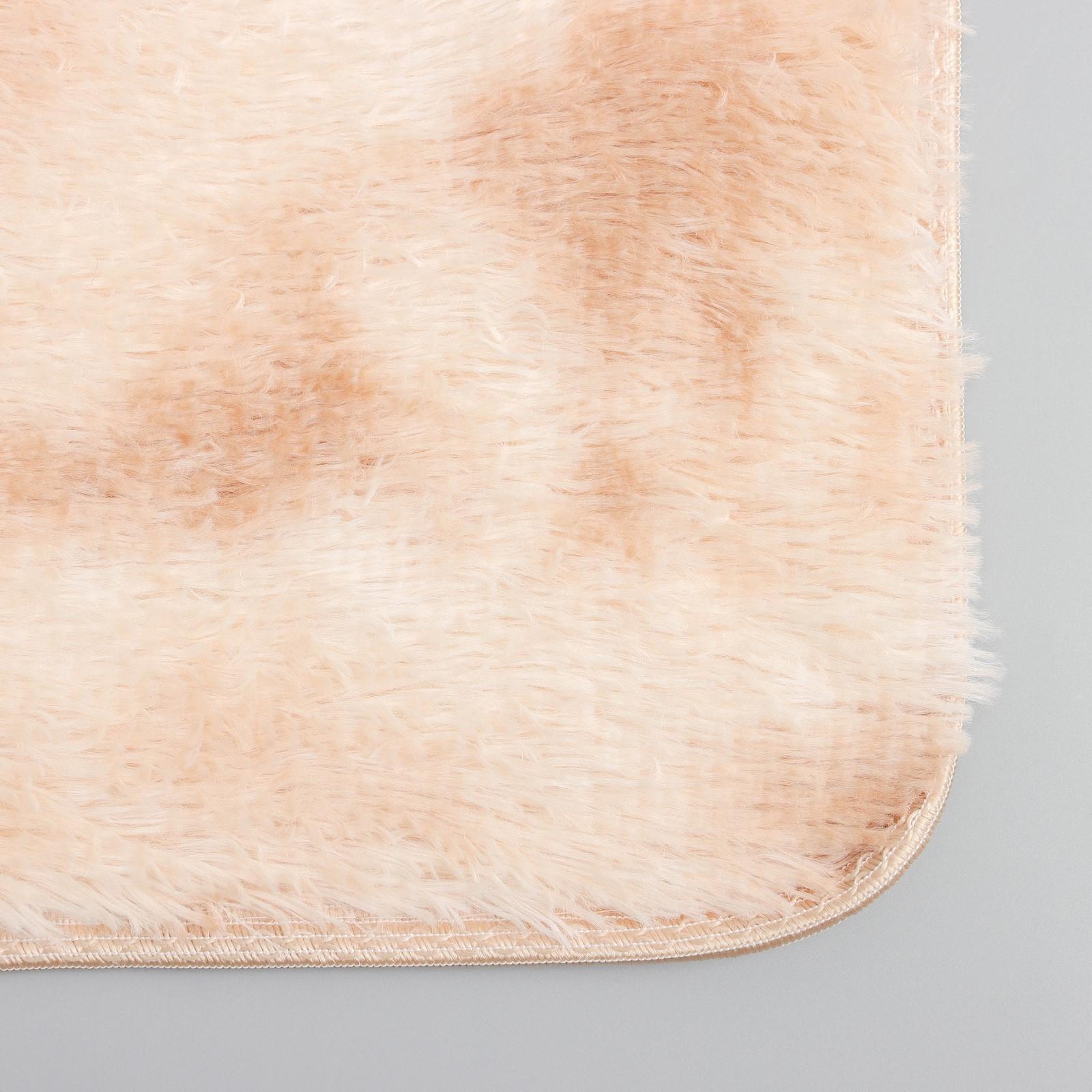 Коврик для ванной Доляна «Пушистик», 40×60 см, цвет коричнево-бежевый