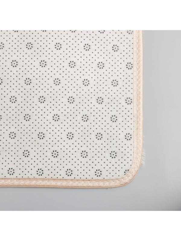 Коврик для ванной Доляна «Пушистик», 40×60 см, цвет коричнево-бежевый