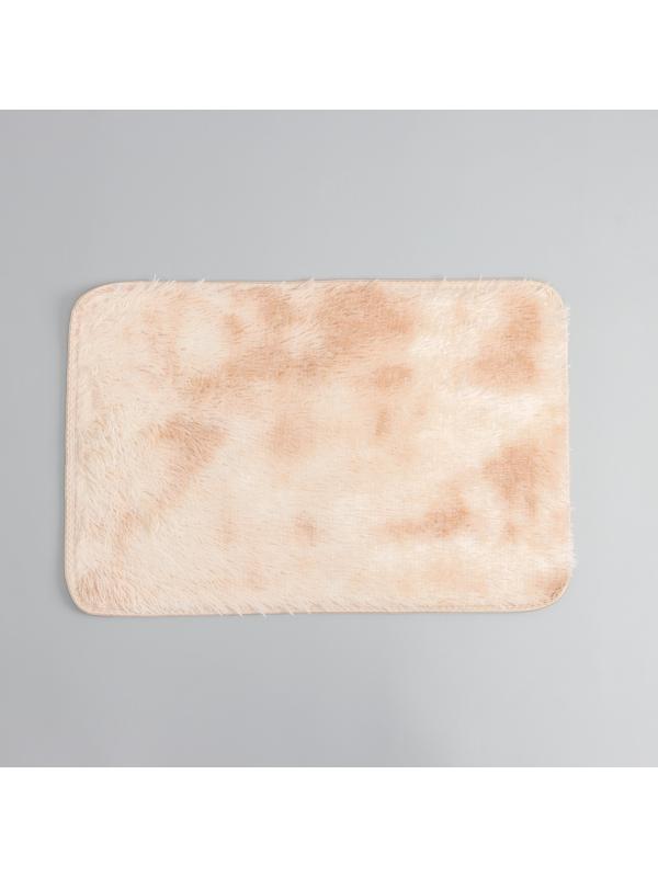 Коврик для ванной Доляна «Пушистик», 40×60 см, цвет коричнево-бежевый