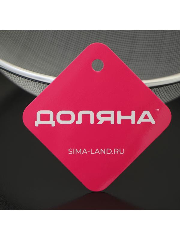 Сито с ручкой Доляна «Хозяюшка», d=16 см, цвет зелёный