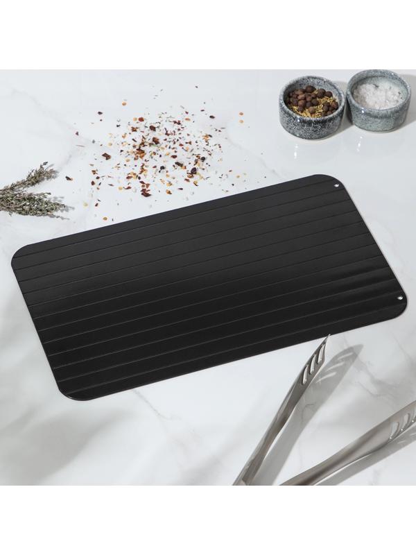 Противень для разморозки продуктов Доляна, 35,5×20,5 см, цвет чёрный