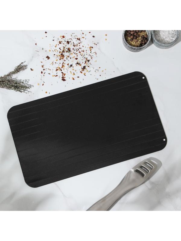 Противень для разморозки продуктов Доляна, 35,5×20,5 см, цвет чёрный