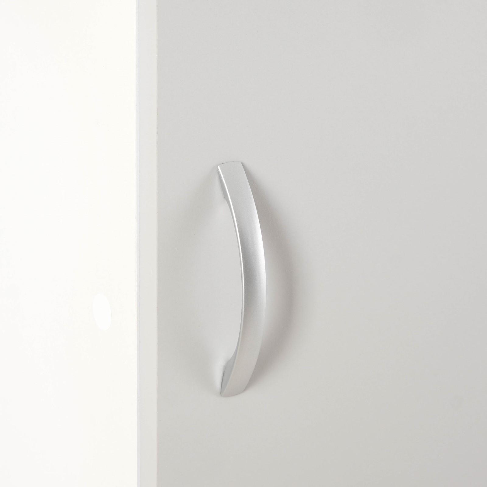 Пенал напольный Мальма 400х580х2170 Светло-серый/Белый