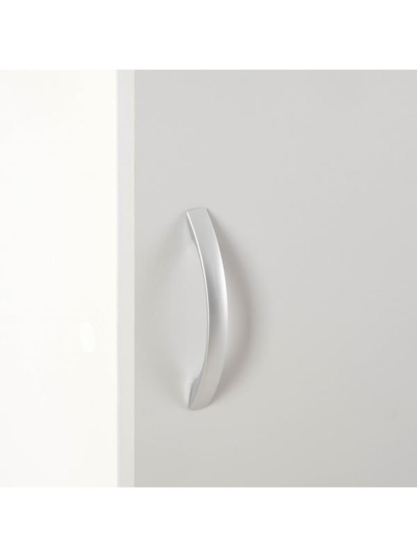 Пенал напольный Мальма 400х580х2170 Светло-серый/Белый