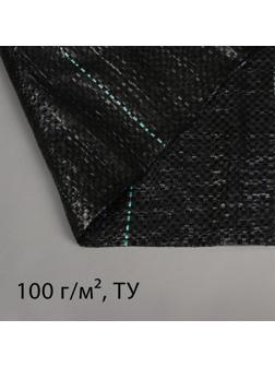 Агроткань застилочная, с разметкой, 5 × 1.6 м, плотность 100 г/м², полипропилен, чёрная