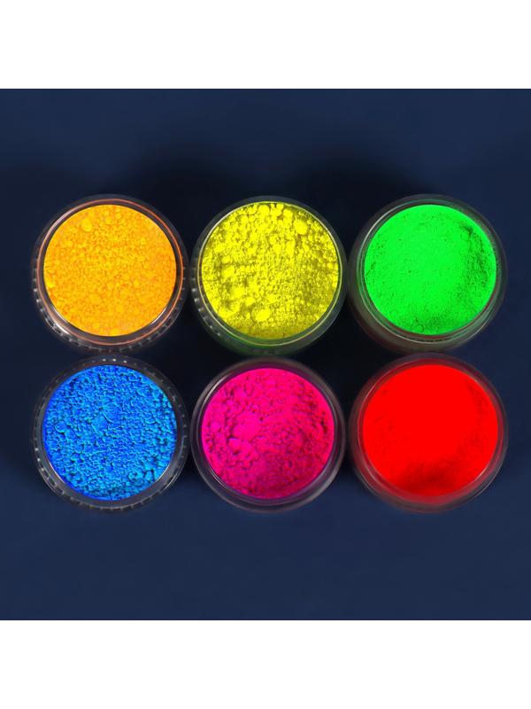 Пигмент для ногтей, 6 шт, 3 гр, разноцветный