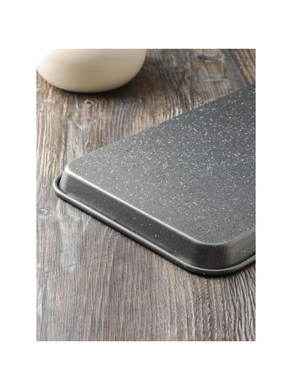 Противень Magistro Gourmet Range, 39,5×26,8×2,6 см, толщина 0,6 мм, антипригарное покрытие, цвет серый