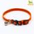Ошейник кошачий мягкий с бубенчиком, 30 х 1 см, текстиль, оранжевый