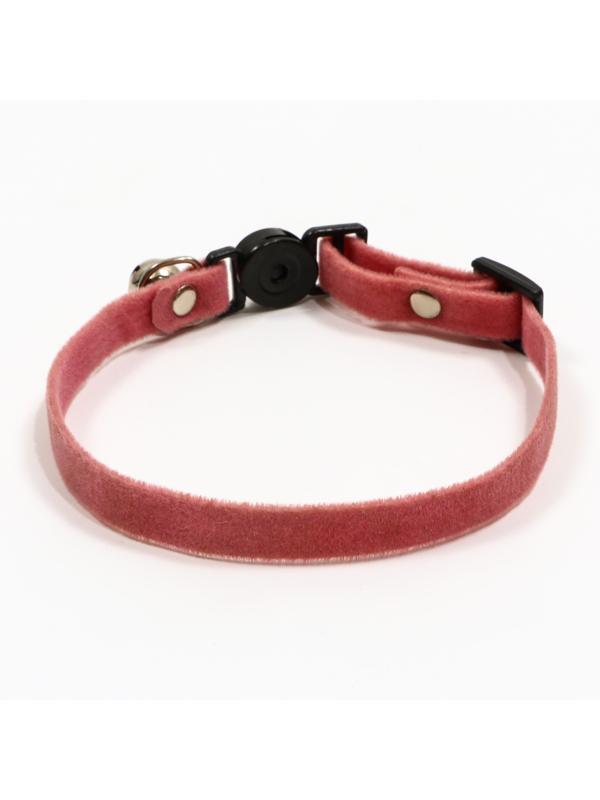 Ошейник кошачий мягкий с бубенчиком, 30 х 1 см, текстиль, розовый