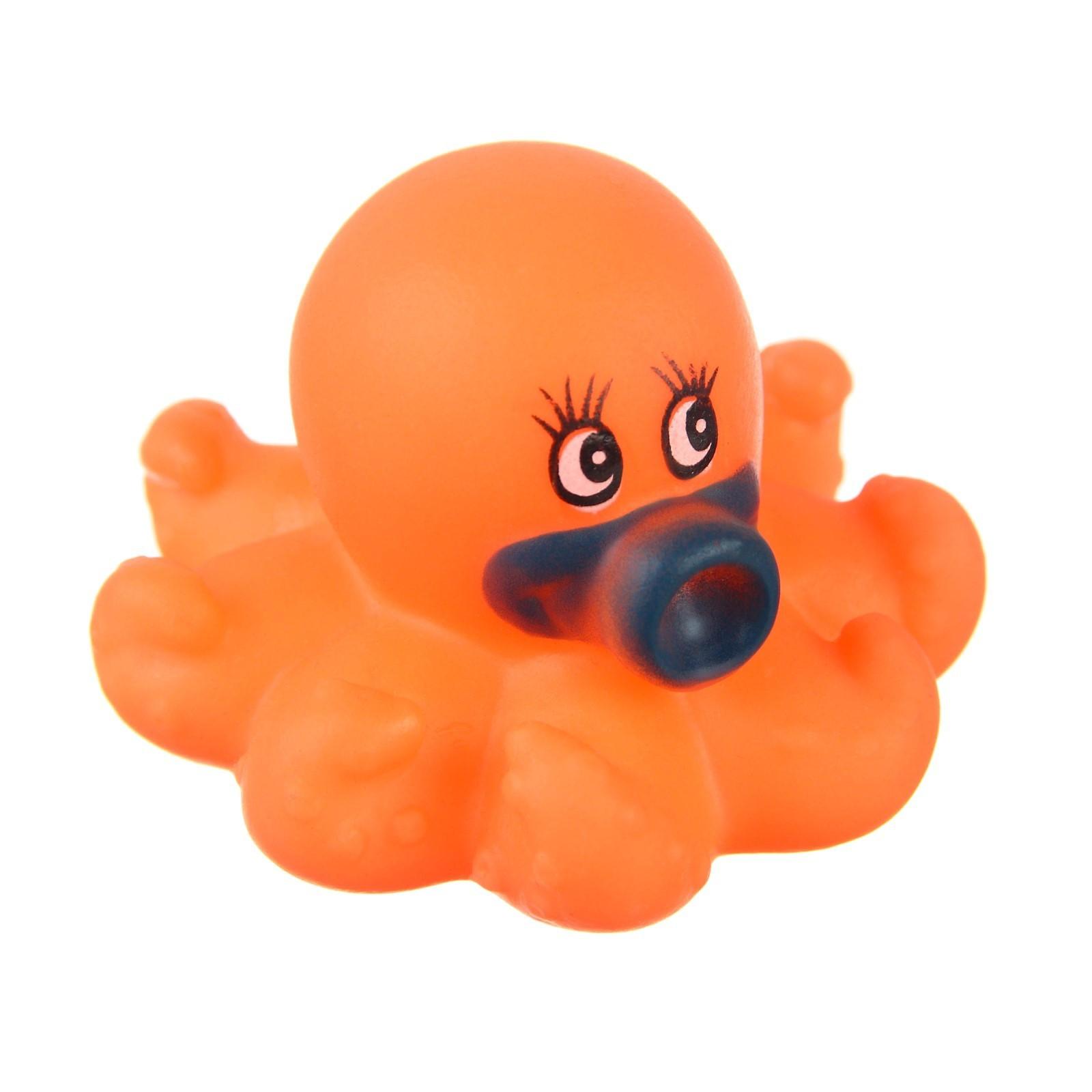 Набор игрушек для игры в ванне «На острове», с пищалкой, 8 шт