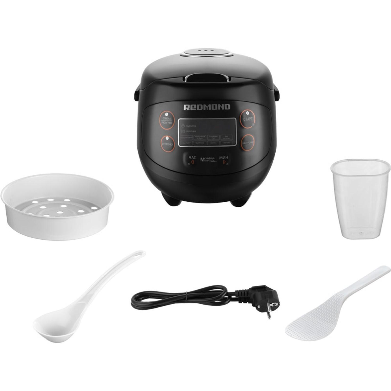 Мультиварка REDMOND RMC-03, 350 Вт, 2 л, 9 программ, керамическое покрытие, чёрная