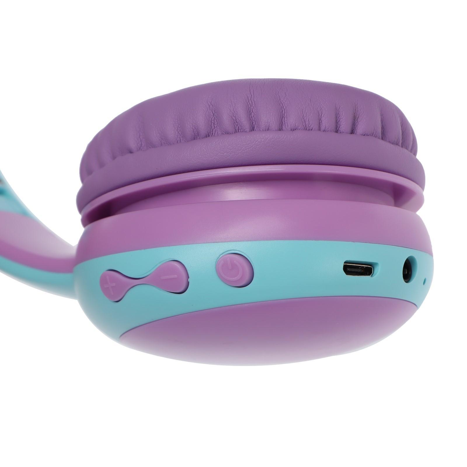 Детские наушники Perfeo KIDS, беспроводные, накладные, микрофон, BT 5.0, 300 мАч, голубые