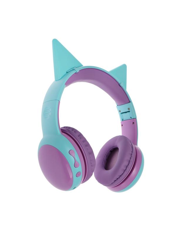 Детские наушники Perfeo KIDS, беспроводные, накладные, микрофон, BT 5.0, 300 мАч, голубые