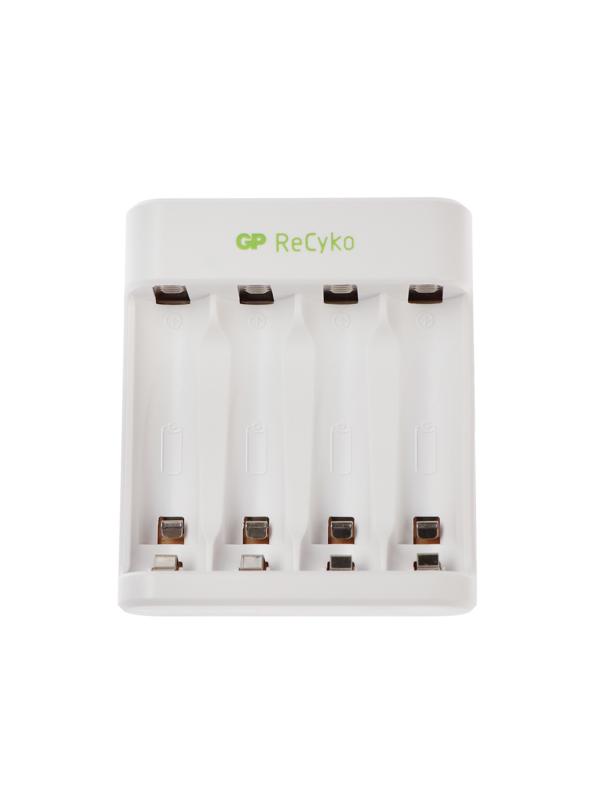 Зарядное устройство GP E411, для аккумуляторов 4хAA/AAA, белый