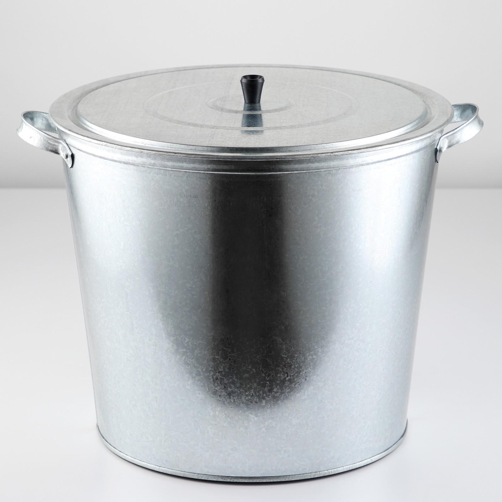 Бак для белья 32 л, оцинкованный, без решетки ,