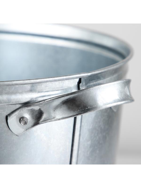 Бак для белья 32 л, оцинкованный, без решетки ,