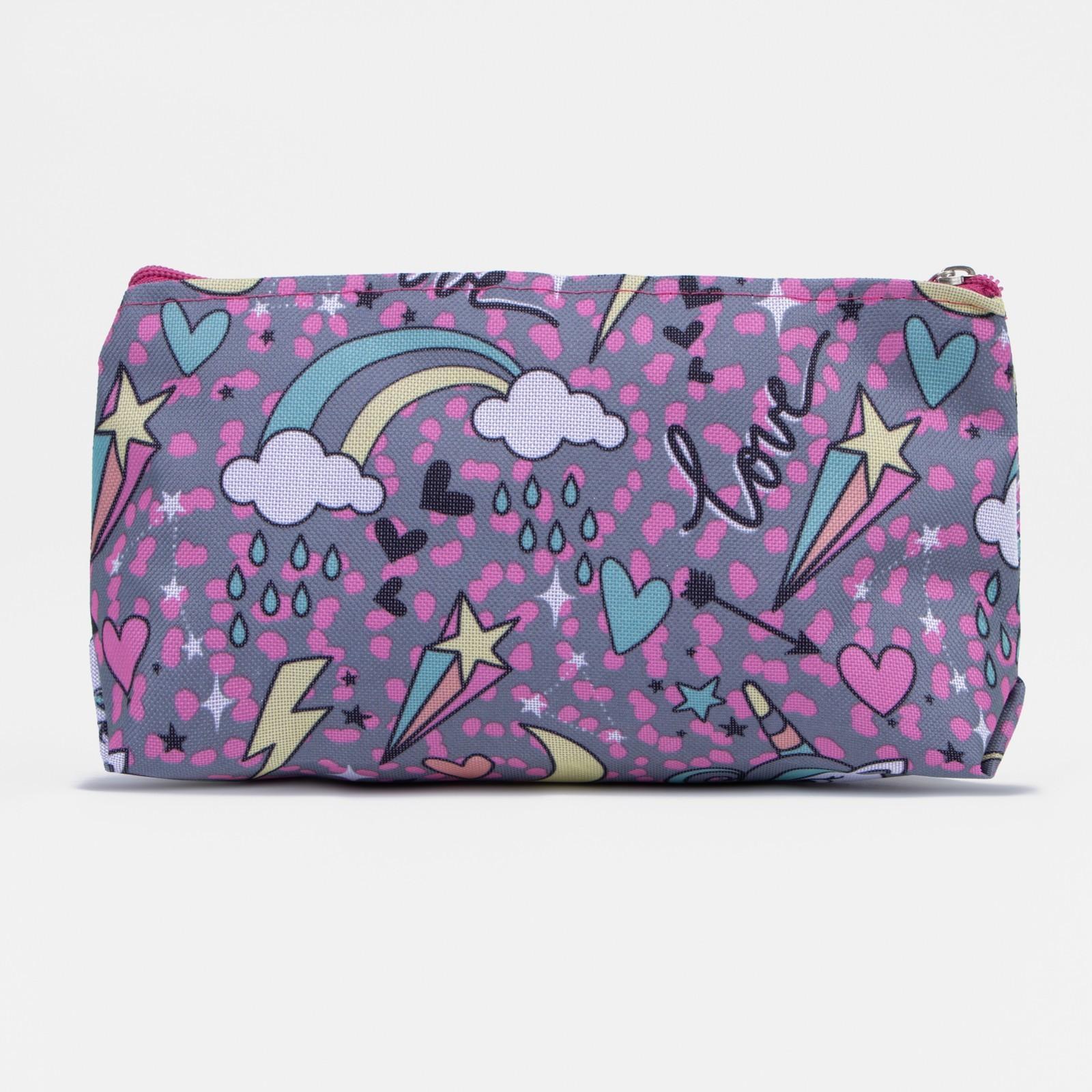 Косметичка на молнии, цвет розовый