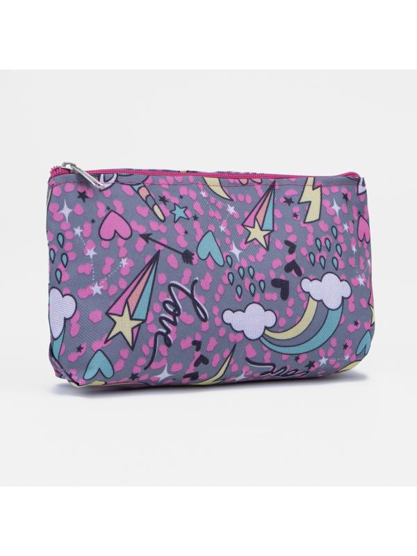 Косметичка на молнии, цвет розовый