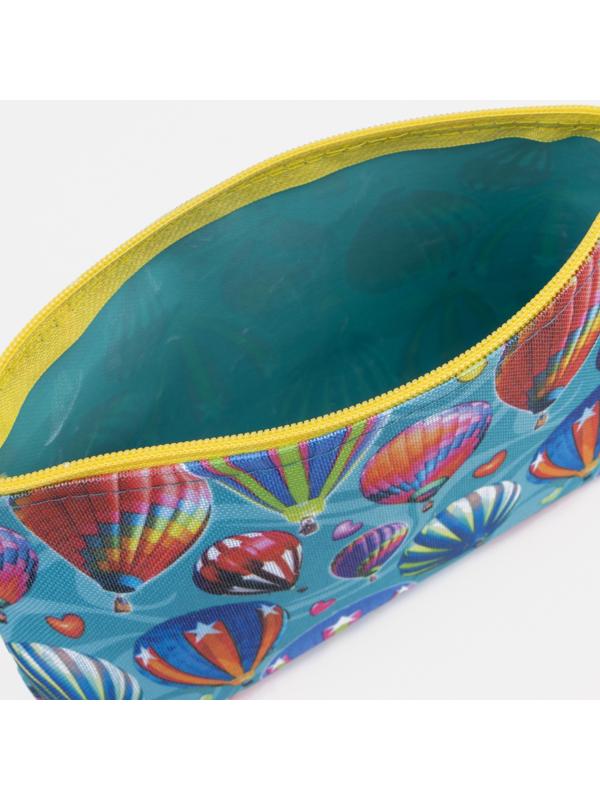 Косметичка на молнии, цвет голубой