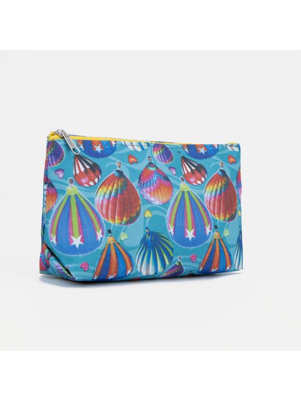 Косметичка на молнии, цвет голубой