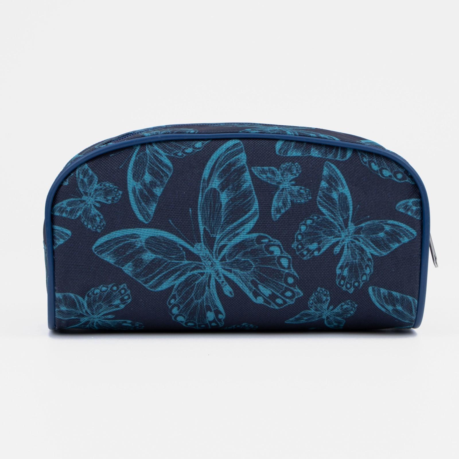 Косметичка на молнии, цвет синий