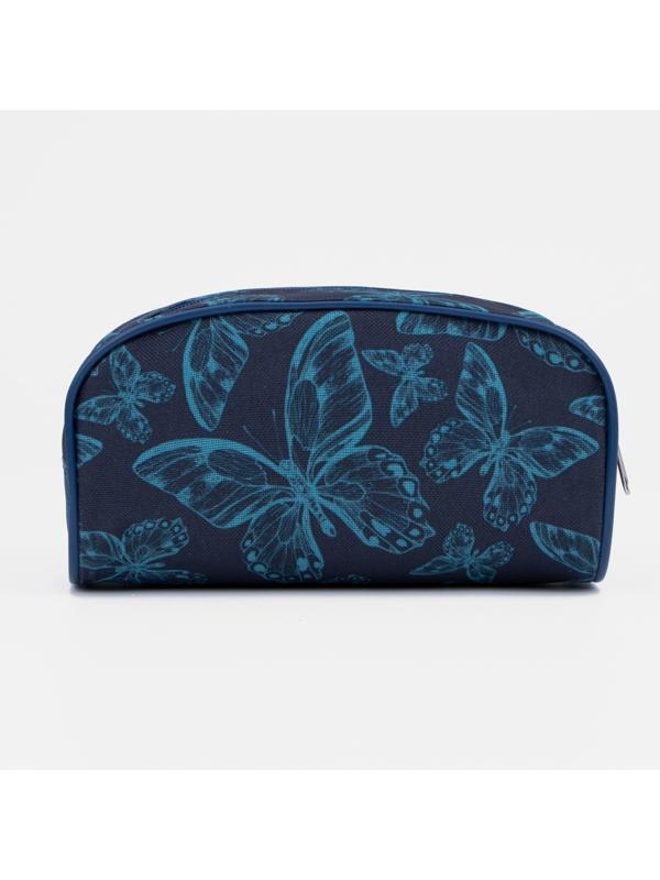 Косметичка на молнии, цвет синий