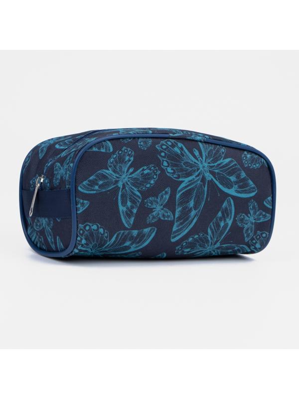 Косметичка на молнии, цвет синий