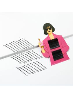 Невидимка для волос «Будь оригиналом», чёрная, 60 шт.