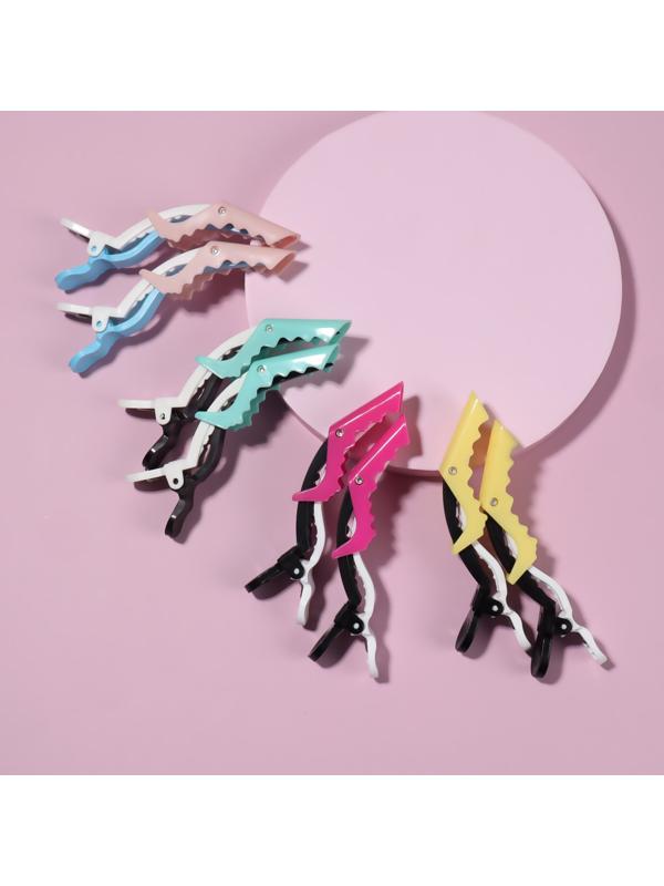 Набор зажимов для волос, 11 см, 2 шт, цвет МИКС/чёрный/белый