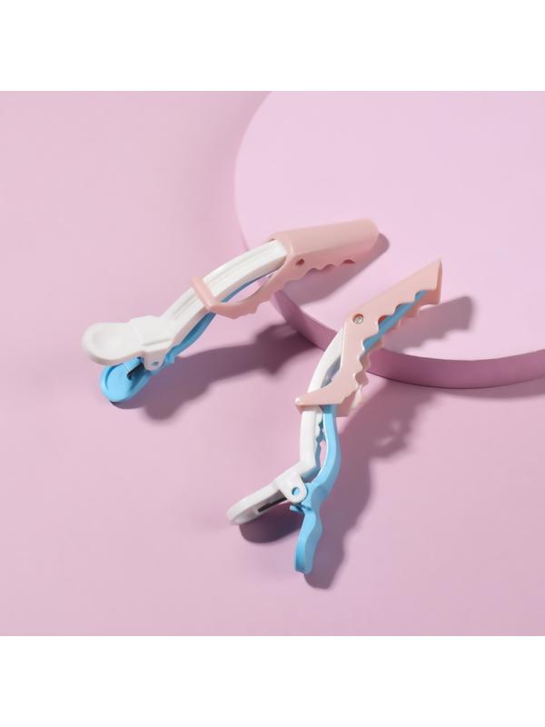 Набор зажимов для волос, 11 см, 2 шт, цвет МИКС/чёрный/белый