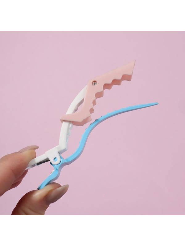 Набор зажимов для волос, 11 см, 2 шт, цвет МИКС/чёрный/белый