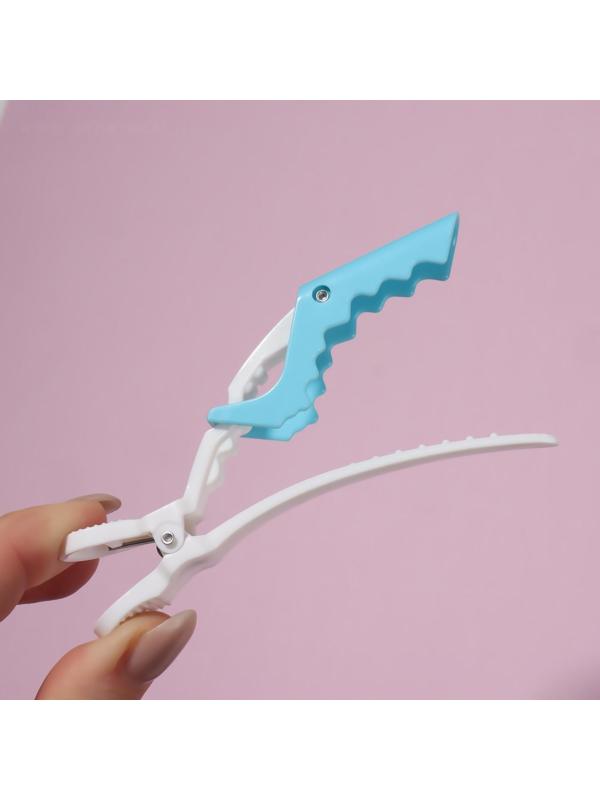 Набор зажимов для волос, 11 см, 2 шт, цвет МИКС/белый