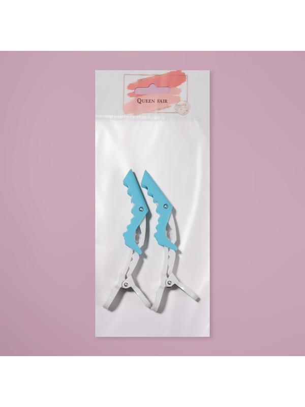 Набор зажимов для волос, 11 см, 2 шт, цвет МИКС/белый