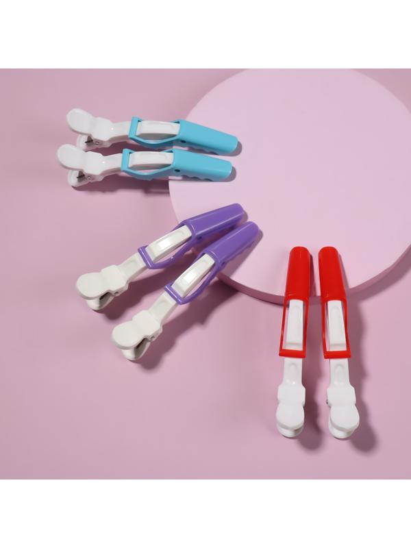 Набор зажимов для волос, 11 см, 2 шт, цвет МИКС/белый