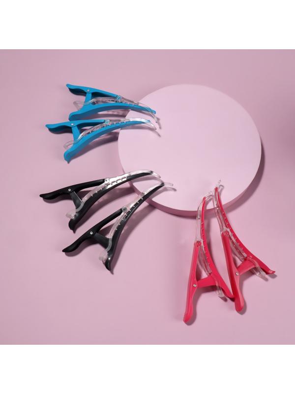 Набор зажимов для волос, 13,7 см, 2 шт, цвет МИКС