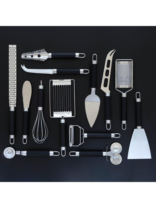 Лопатка-скребок Доляна Venus, нержавеющая сталь, цвет чёрный