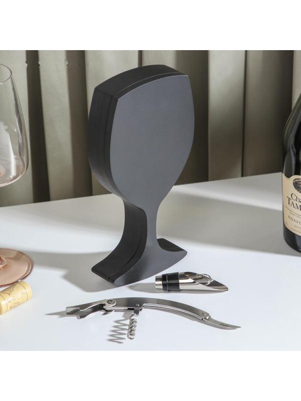 Набор для вина «Бокал», 2 предмета: штопор, каплеуловитель