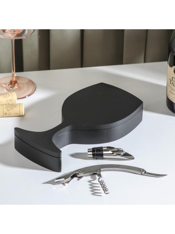 Набор для вина «Бокал», 2 предмета: штопор, каплеуловитель